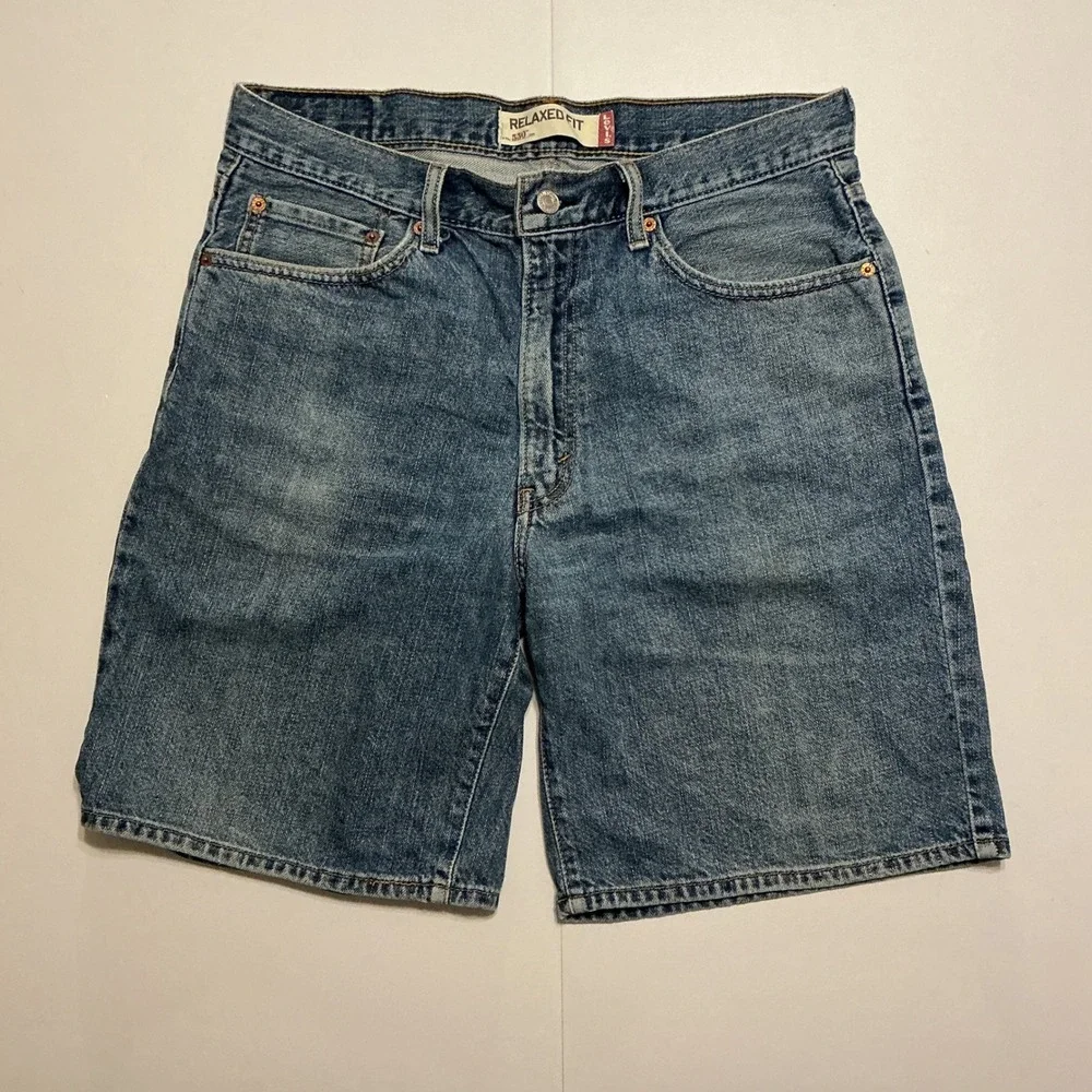 VTG Y2K Levis 550 Baggy Jorts Skater Streetwear‎ Relaxed Fit Mens 34 Medium Wash